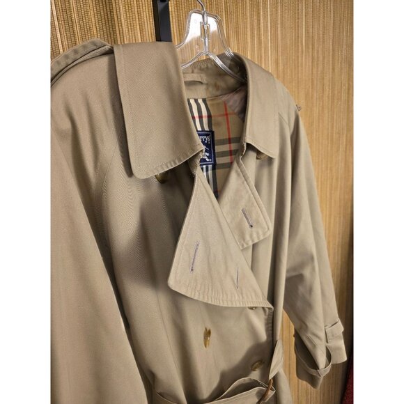 Burberrys Burberry Women's Authentic Vintage Tan Trench Coat Nova Check 38S - Picture 6 of 16